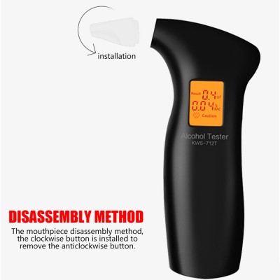 NEW Breath Tester LCD Display Highly Sensitive Handheld Driving Breath Alcohol Tester Breathalyzer Detector Portable Auto