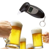 LCD Display Digital Alcohol Tester Professional Police Alert Breath Alcohol Tester Device Breathalyzer Analyzer Detector Test